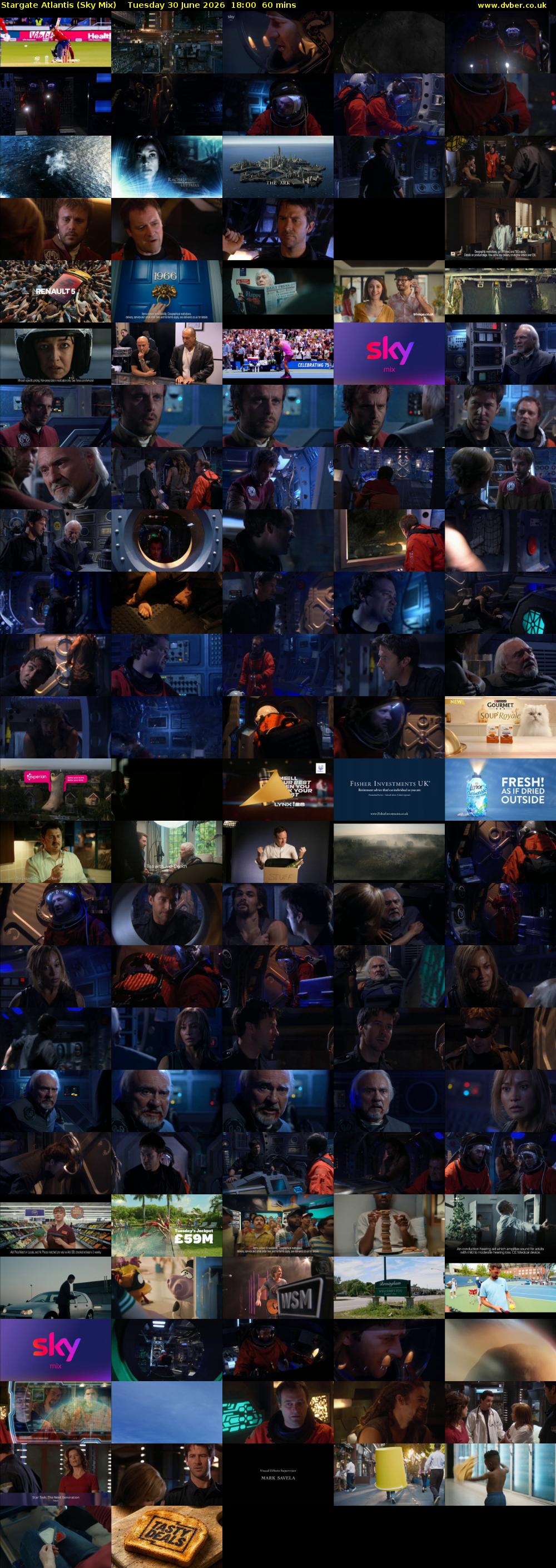 Stargate Atlantis (Sky Mix) Tuesday 30 June 2026 18:00 - 19:00
