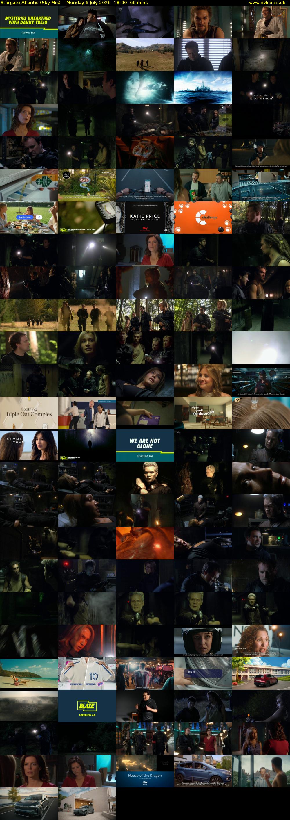 Stargate Atlantis (Sky Mix) Monday 6 July 2026 18:00 - 19:00