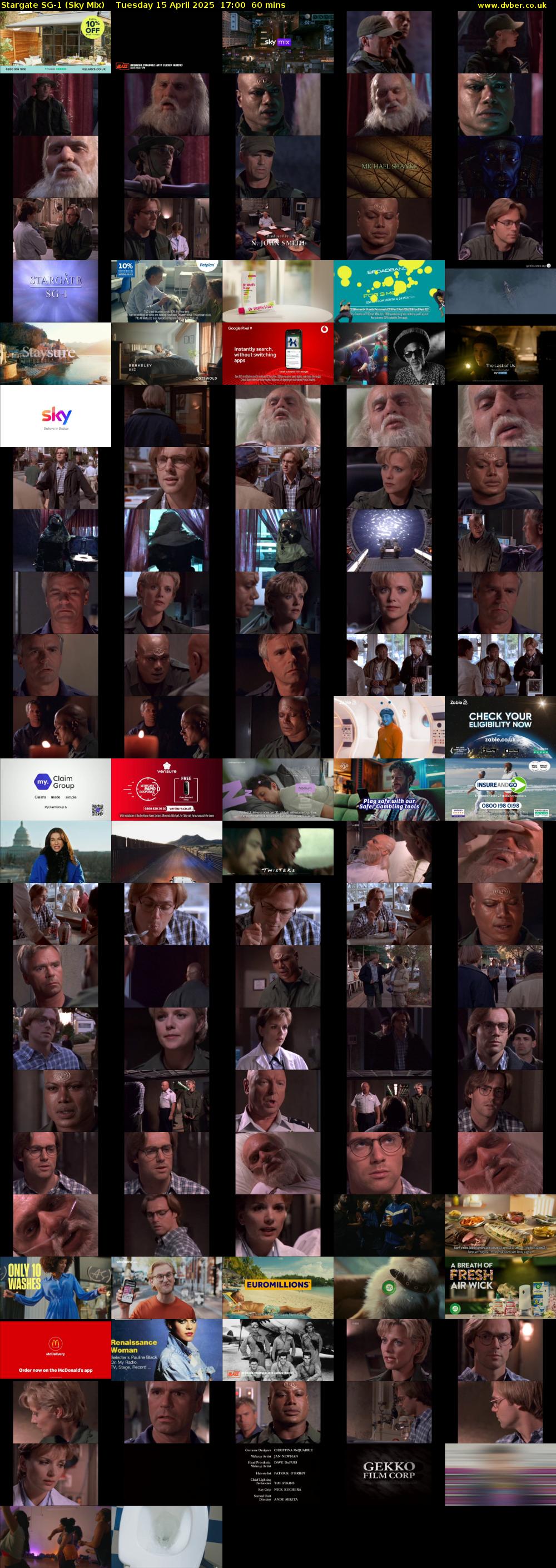 Stargate Sg-1 (Sky Mix) Tuesday 15 April 2025 17:00 - 18:00
