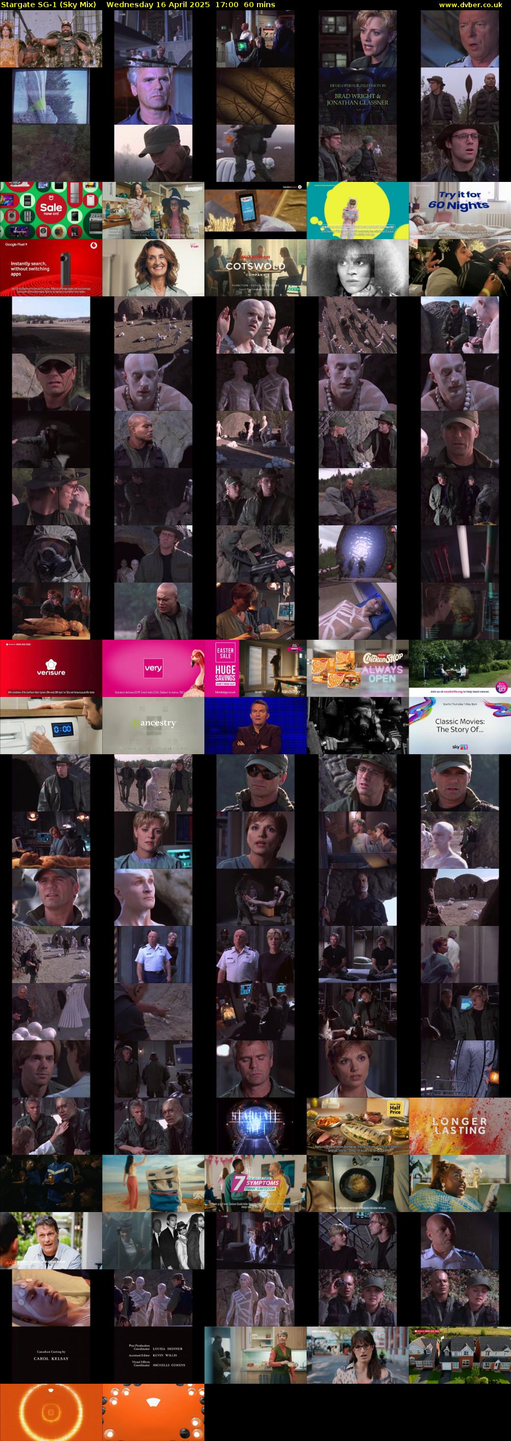Stargate Sg-1 (Sky Mix) Wednesday 16 April 2025 17:00 - 18:00