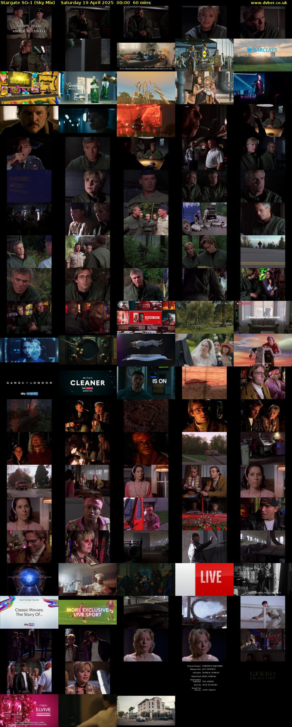 Stargate Sg-1 (Sky Mix) Saturday 19 April 2025 00:00 - 01:00