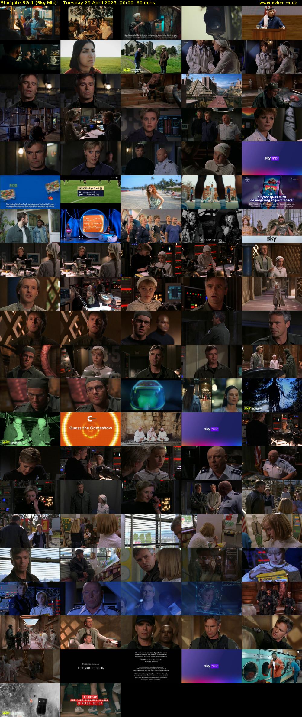 Stargate Sg-1 (Sky Mix) Tuesday 29 April 2025 00:00 - 01:00