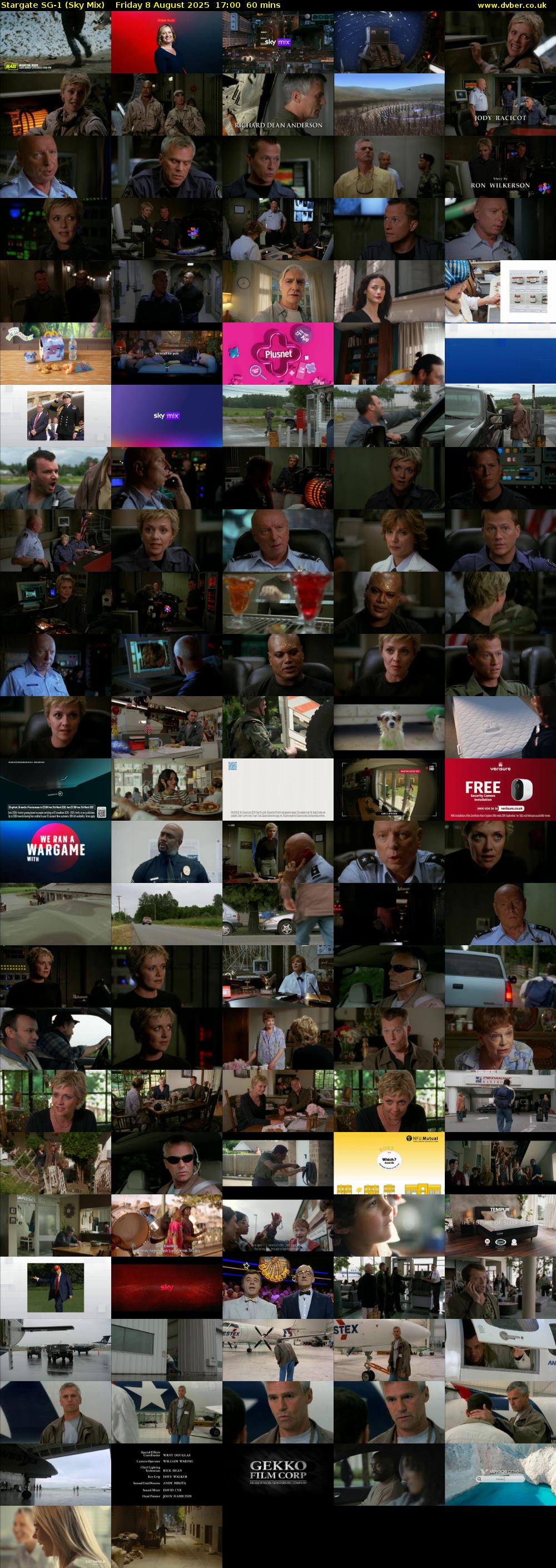 Stargate Sg-1 (Sky Mix) Friday 8 August 2025 17:00 - 18:00
