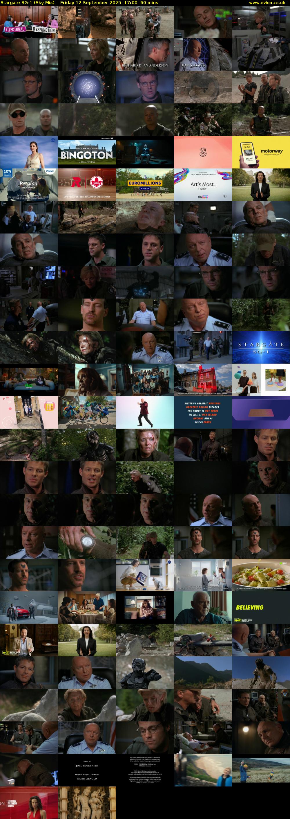 Stargate Sg-1 (Sky Mix) Friday 12 September 2025 17:00 - 18:00