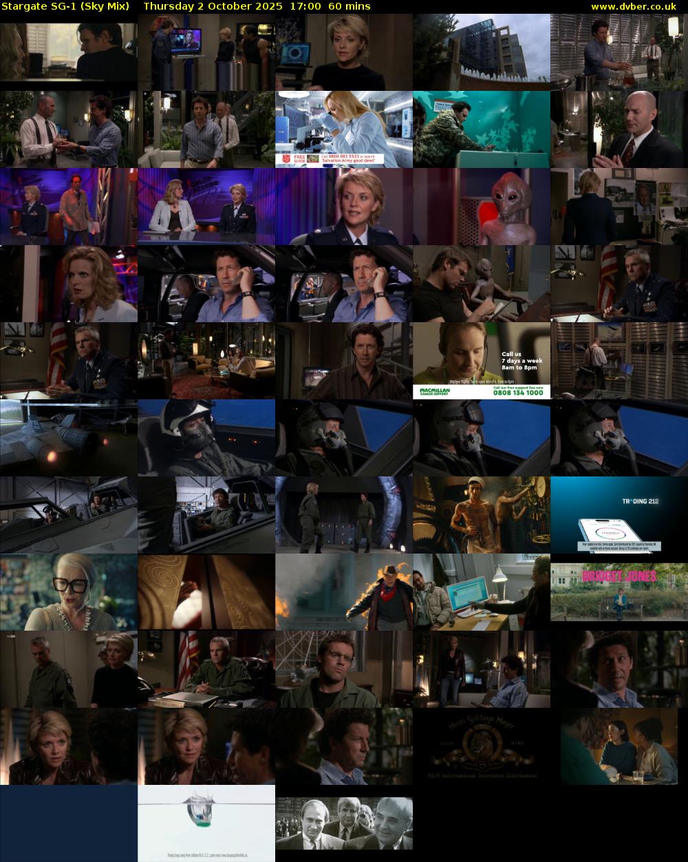 Stargate Sg-1 (Sky Mix) Thursday 2 October 2025 17:00 - 18:00