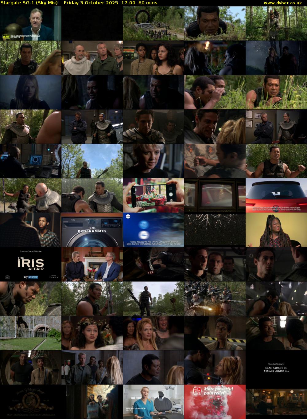 Stargate Sg-1 (Sky Mix) Friday 3 October 2025 17:00 - 18:00