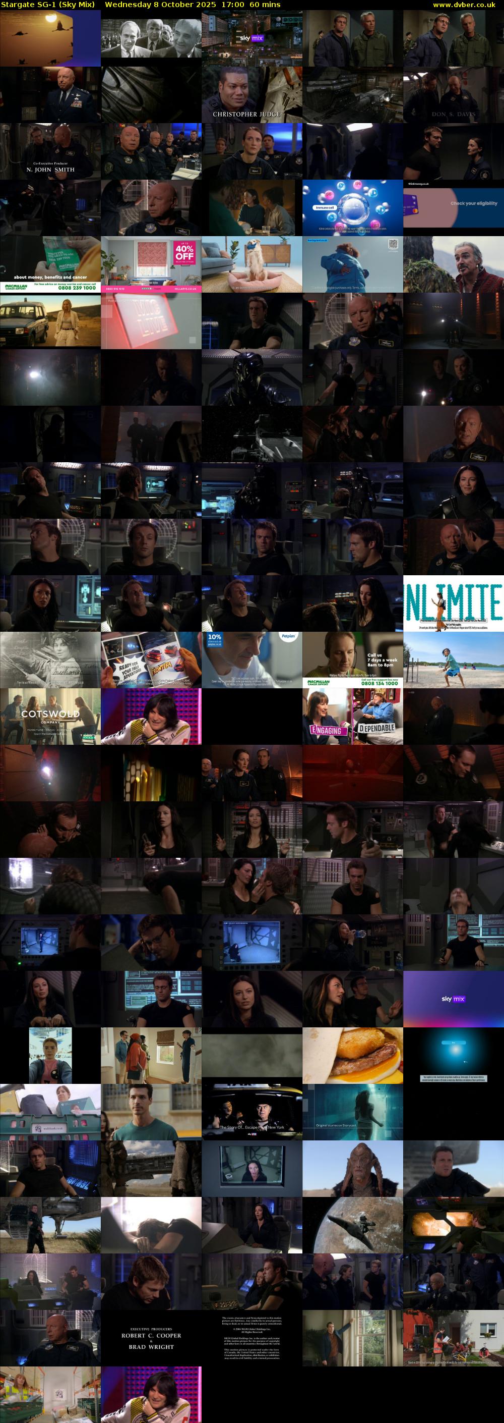 Stargate Sg-1 (Sky Mix) Wednesday 8 October 2025 17:00 - 18:00