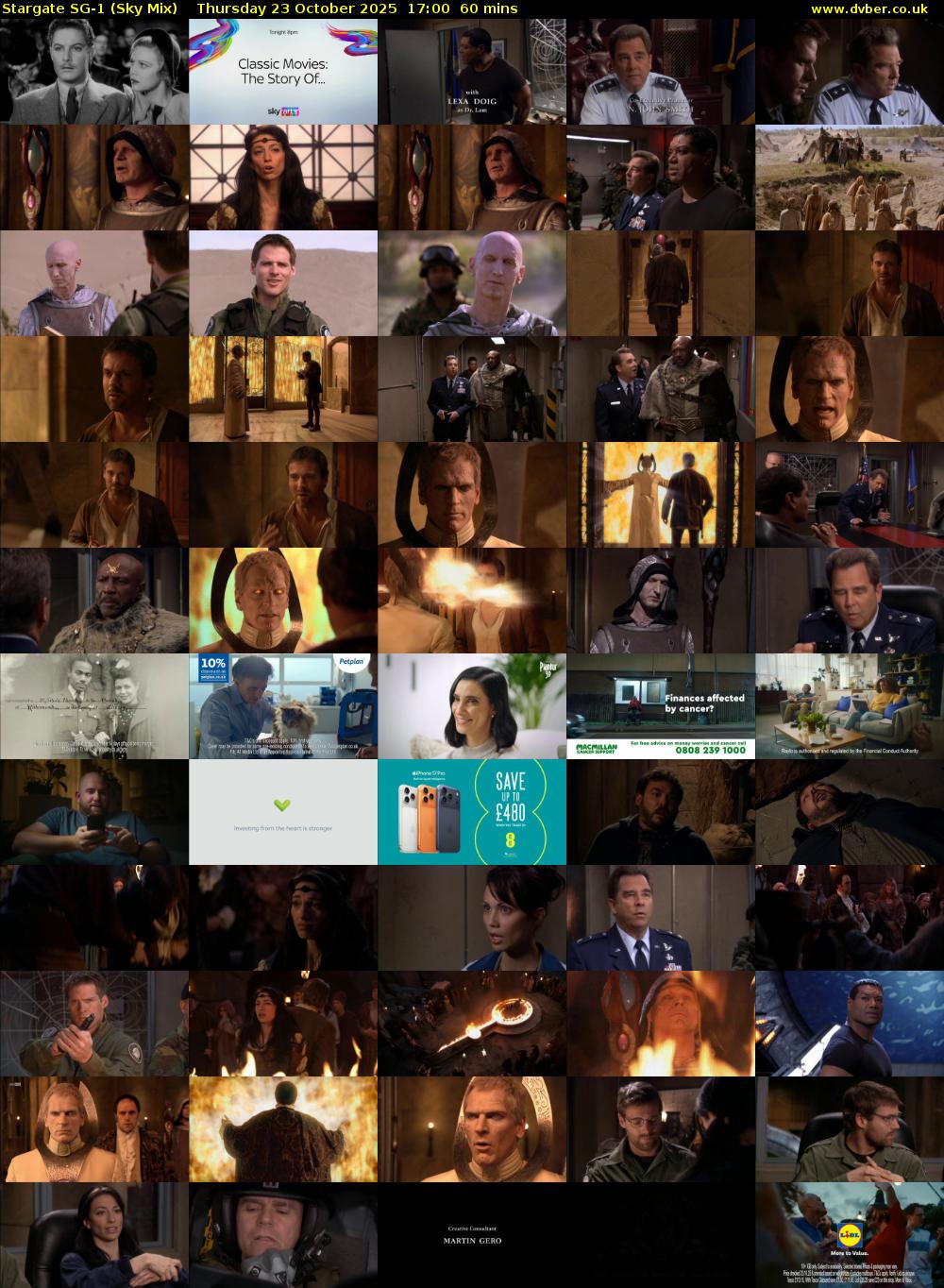 Stargate Sg-1 (Sky Mix) Thursday 23 October 2025 17:00 - 18:00