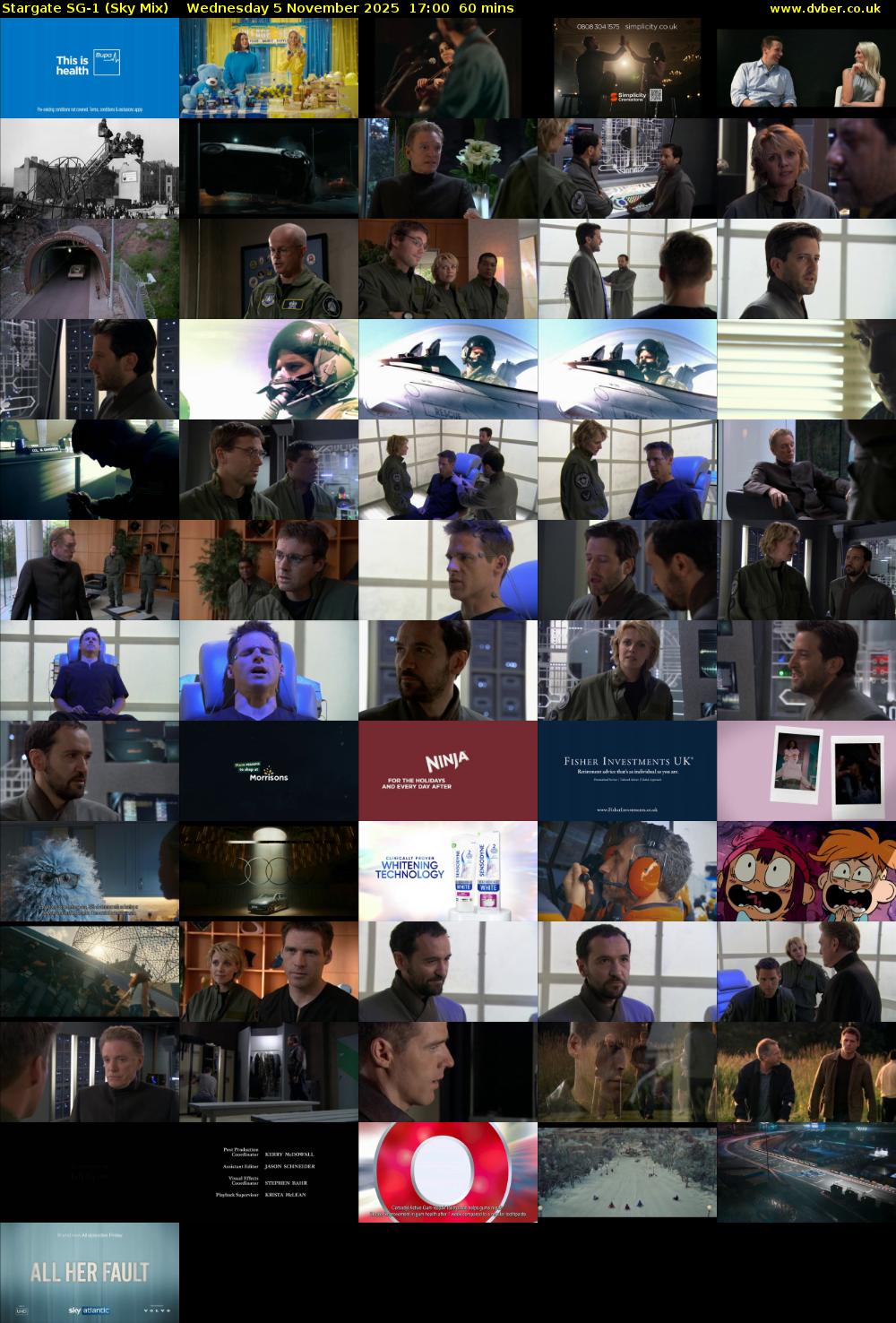 Stargate Sg-1 (Sky Mix) Wednesday 5 November 2025 17:00 - 18:00