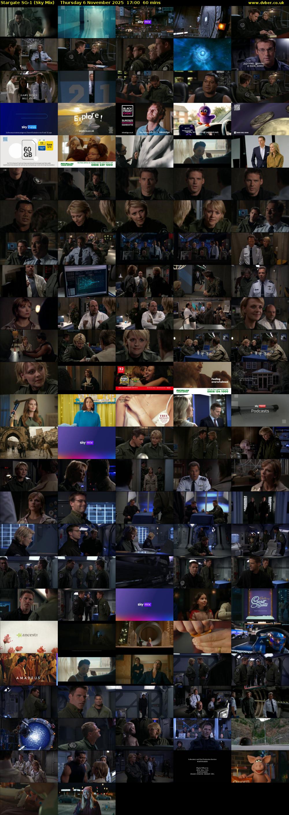 Stargate Sg-1 (Sky Mix) Thursday 6 November 2025 17:00 - 18:00