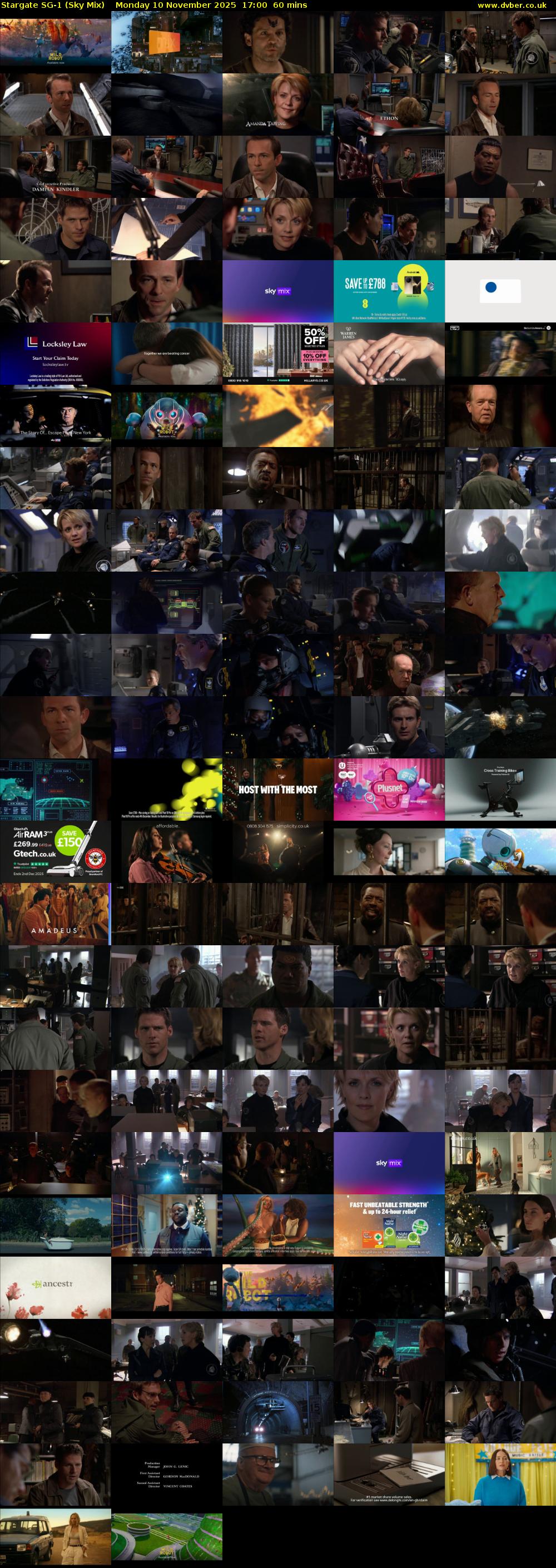 Stargate Sg-1 (Sky Mix) Monday 10 November 2025 17:00 - 18:00