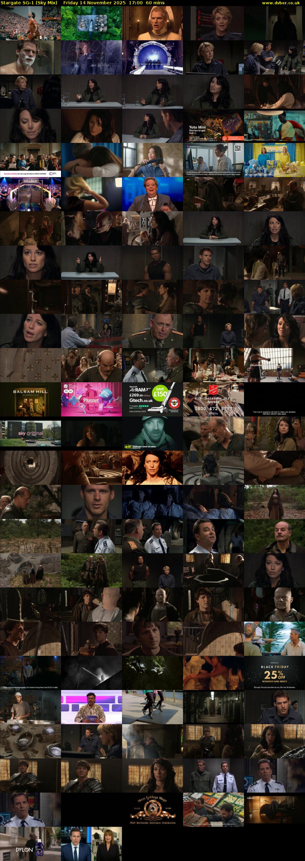 Stargate Sg-1 (Sky Mix) Friday 14 November 2025 17:00 - 18:00