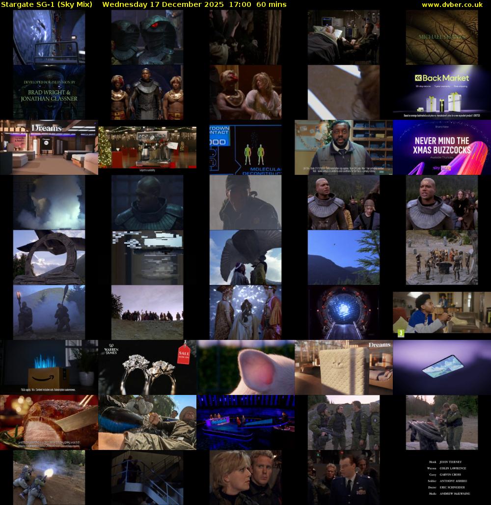 Stargate Sg-1 (Sky Mix) Wednesday 17 December 2025 17:00 - 18:00