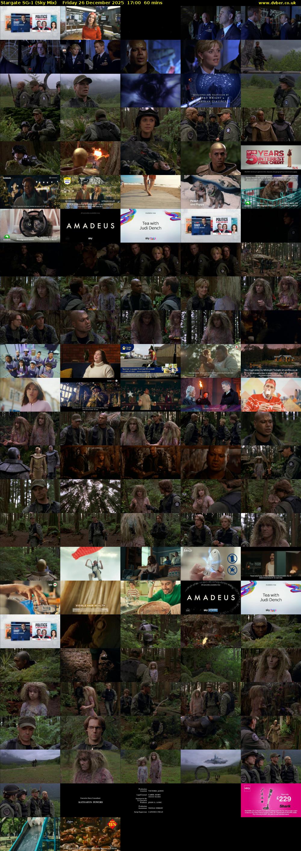 Stargate Sg-1 (Sky Mix) Friday 26 December 2025 17:00 - 18:00