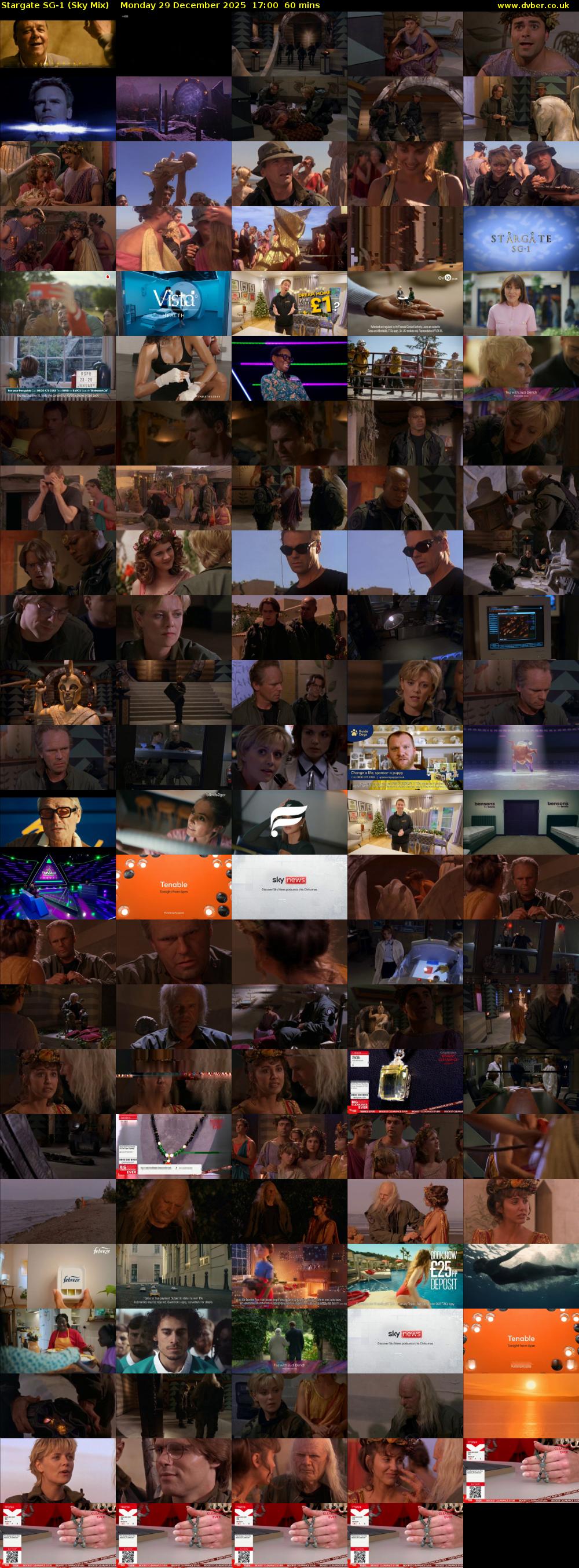 Stargate Sg-1 (Sky Mix) Monday 29 December 2025 17:00 - 18:00