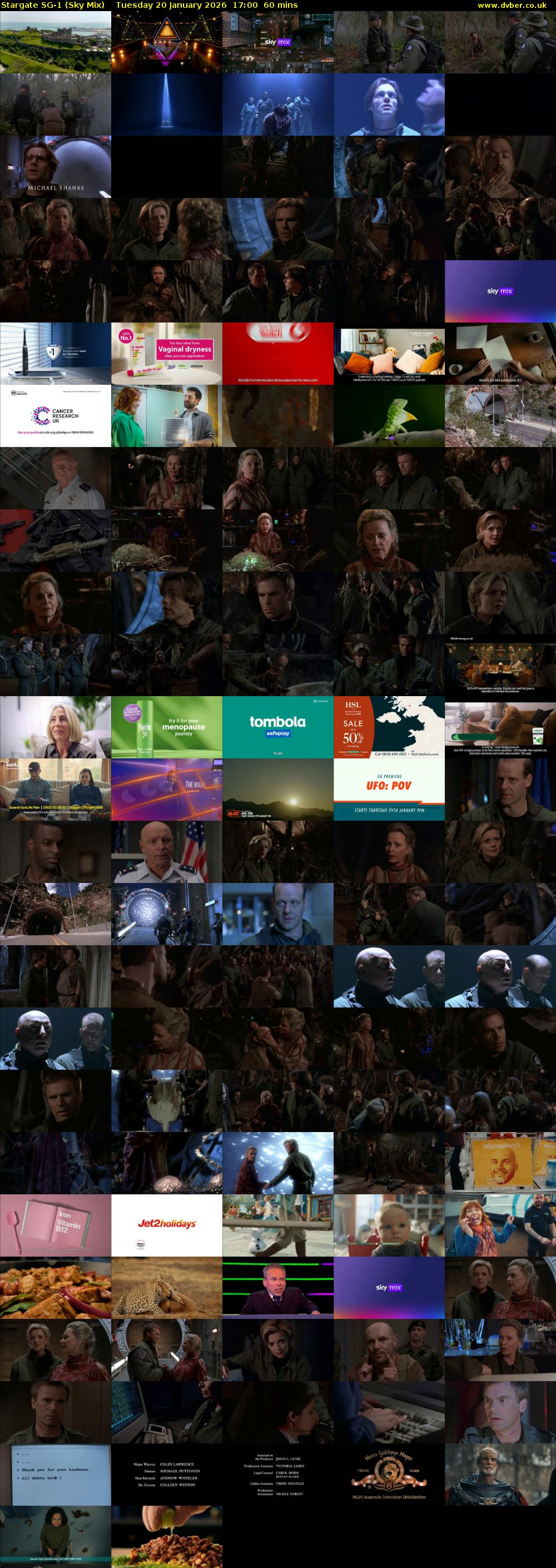 Stargate Sg-1 (Sky Mix) Tuesday 20 January 2026 17:00 - 18:00