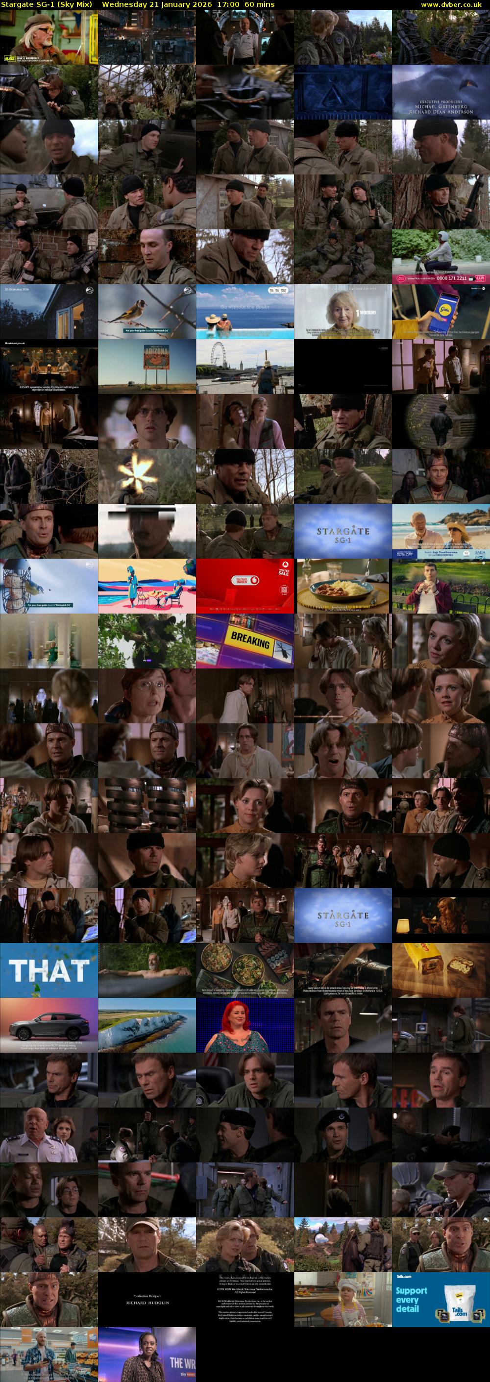 Stargate Sg-1 (Sky Mix) Wednesday 21 January 2026 17:00 - 18:00