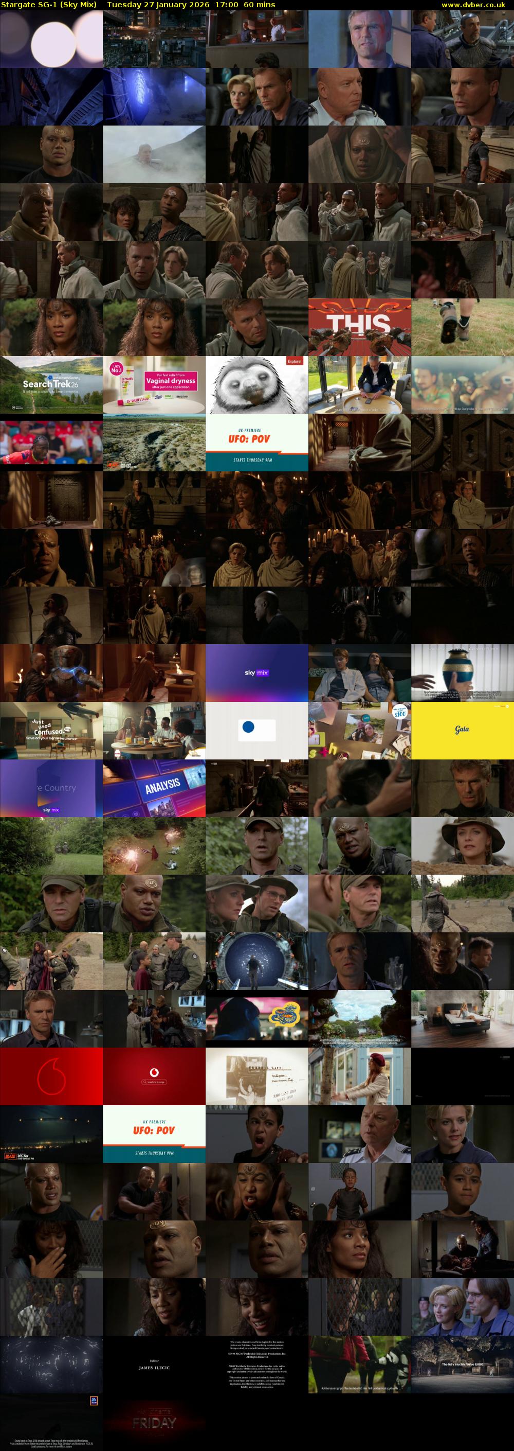 Stargate Sg-1 (Sky Mix) Tuesday 27 January 2026 17:00 - 18:00