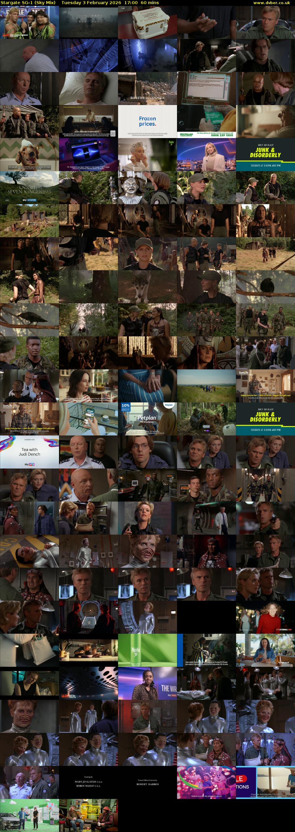 Stargate Sg-1 (Sky Mix) Tuesday 3 February 2026 17:00 - 18:00