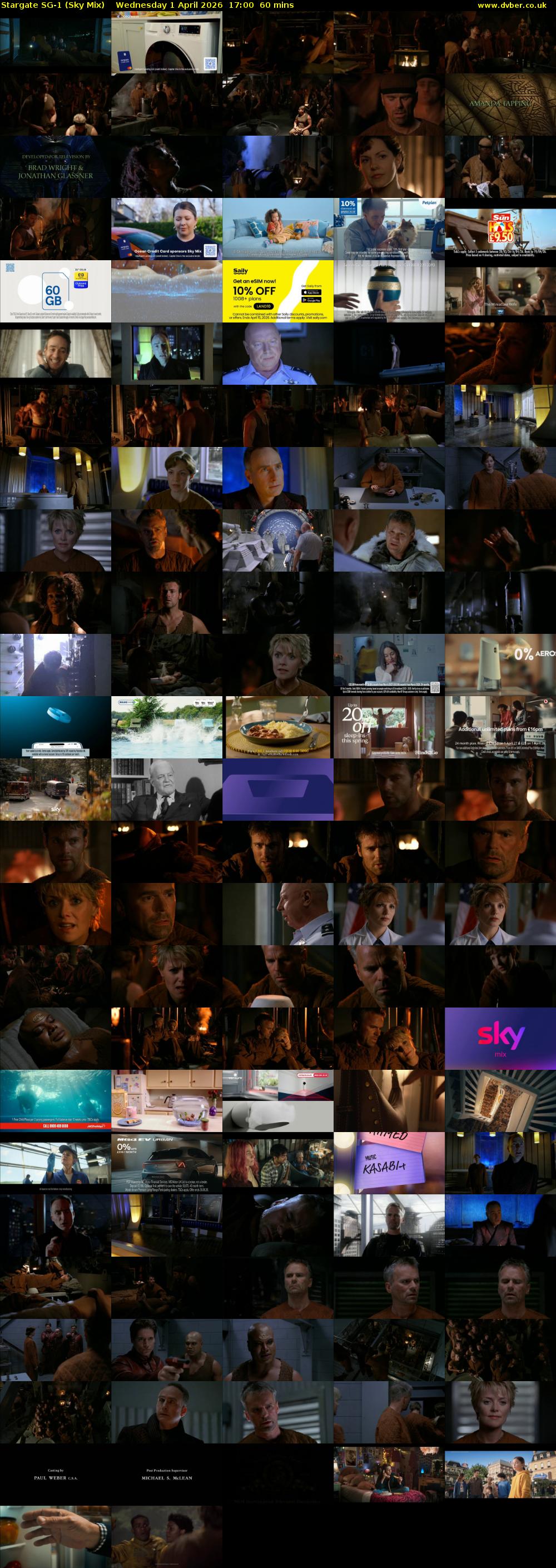 Stargate Sg-1 (Sky Mix) Wednesday 1 April 2026 17:00 - 18:00