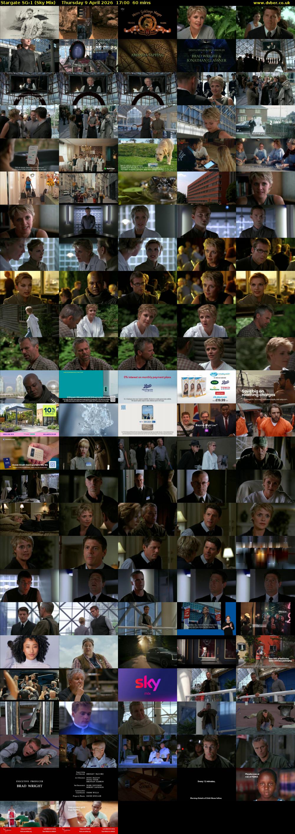 Stargate Sg-1 (Sky Mix) Thursday 9 April 2026 17:00 - 18:00