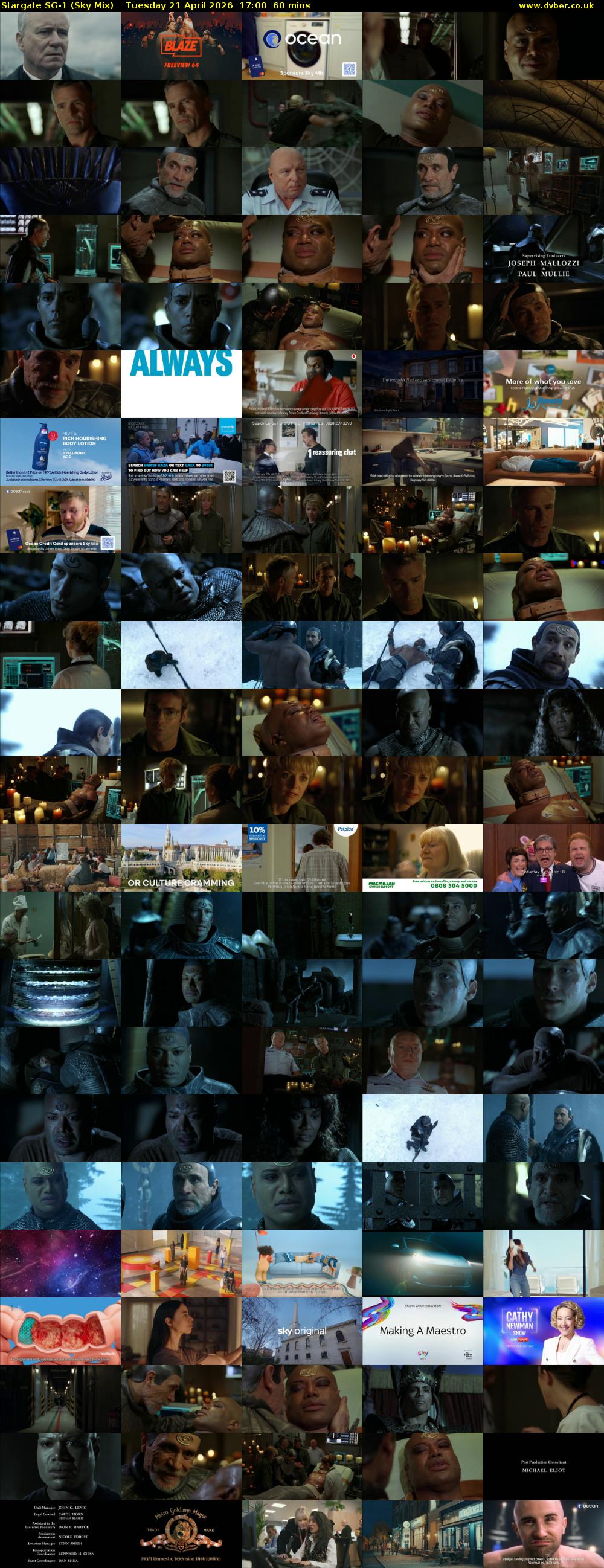 Stargate Sg-1 (Sky Mix) Tuesday 21 April 2026 17:00 - 18:00