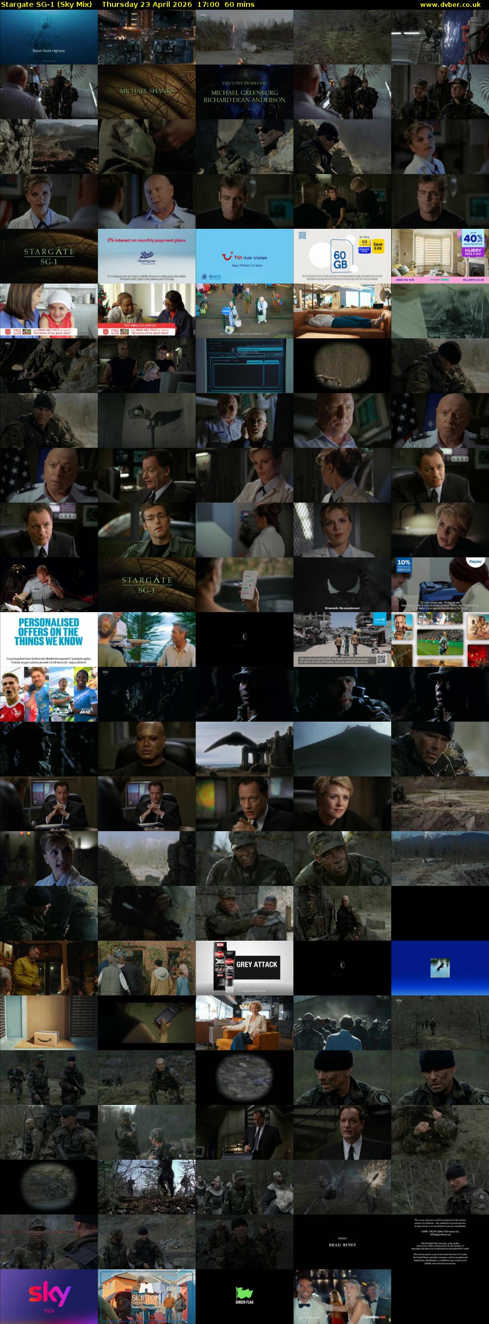 Stargate Sg-1 (Sky Mix) Thursday 23 April 2026 17:00 - 18:00