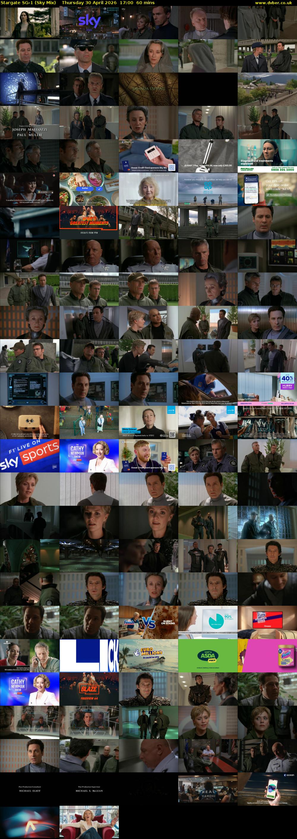 Stargate Sg-1 (Sky Mix) Thursday 30 April 2026 17:00 - 18:00