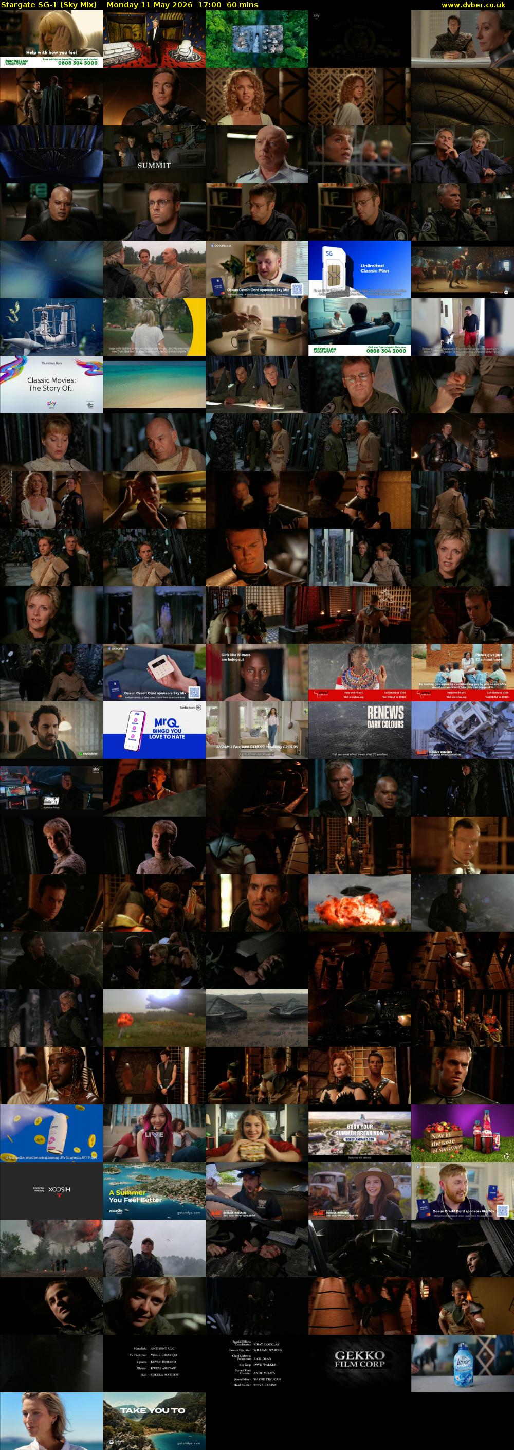 Stargate Sg-1 (Sky Mix) Monday 11 May 2026 17:00 - 18:00