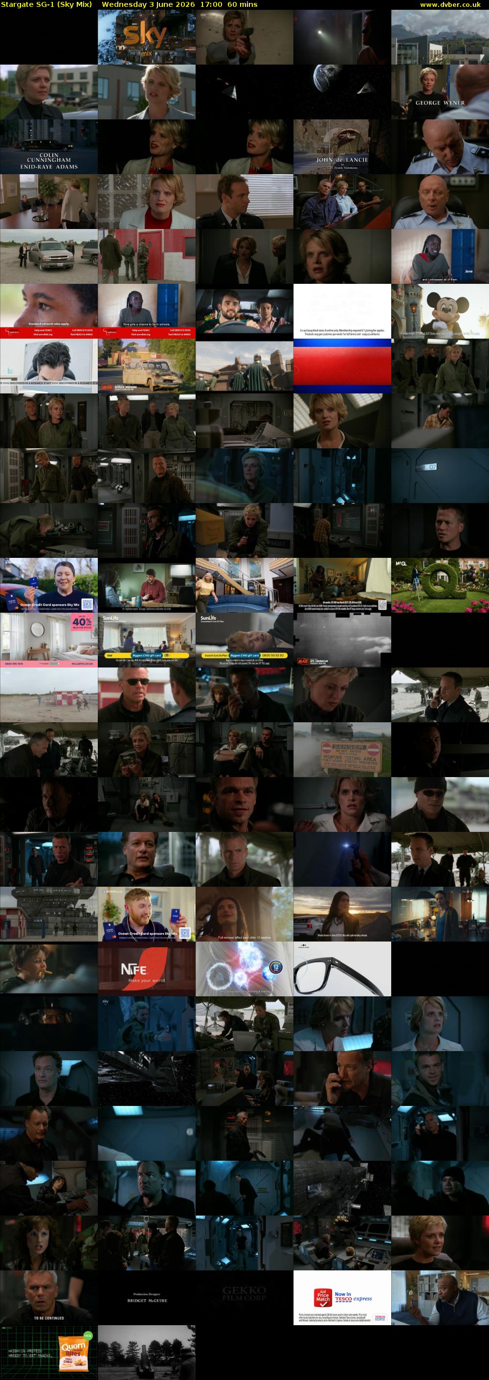 Stargate Sg-1 (Sky Mix) Wednesday 3 June 2026 17:00 - 18:00