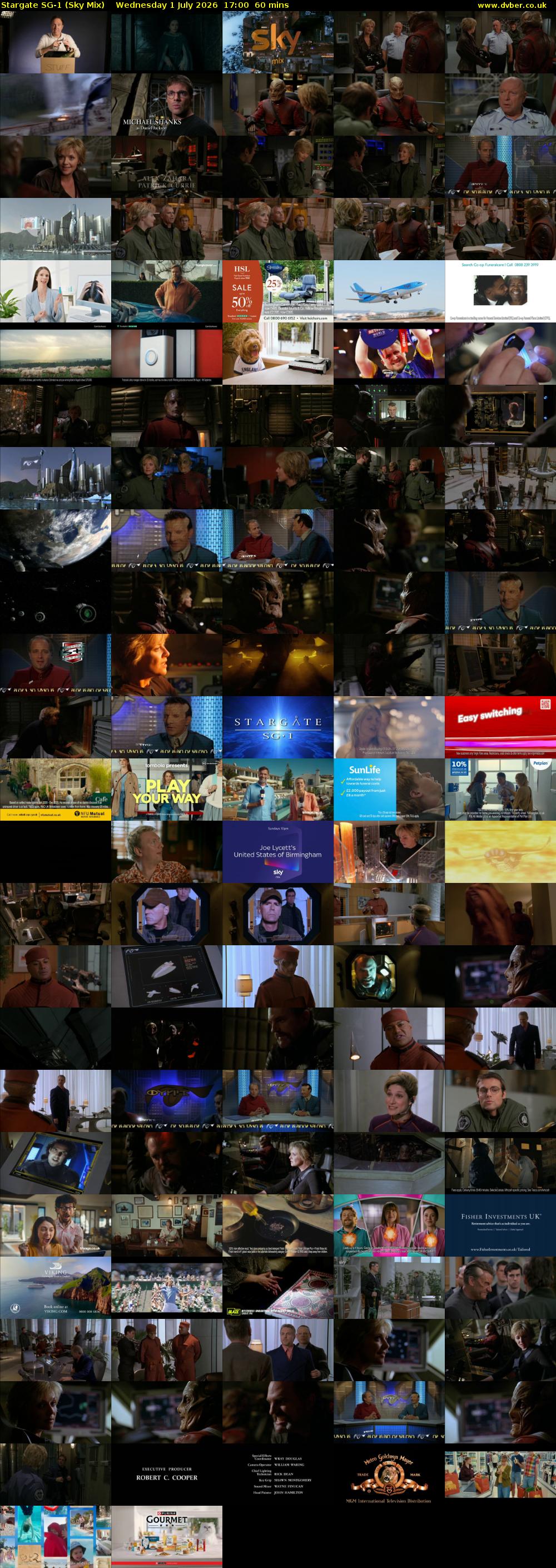 Stargate Sg-1 (Sky Mix) Wednesday 1 July 2026 17:00 - 18:00