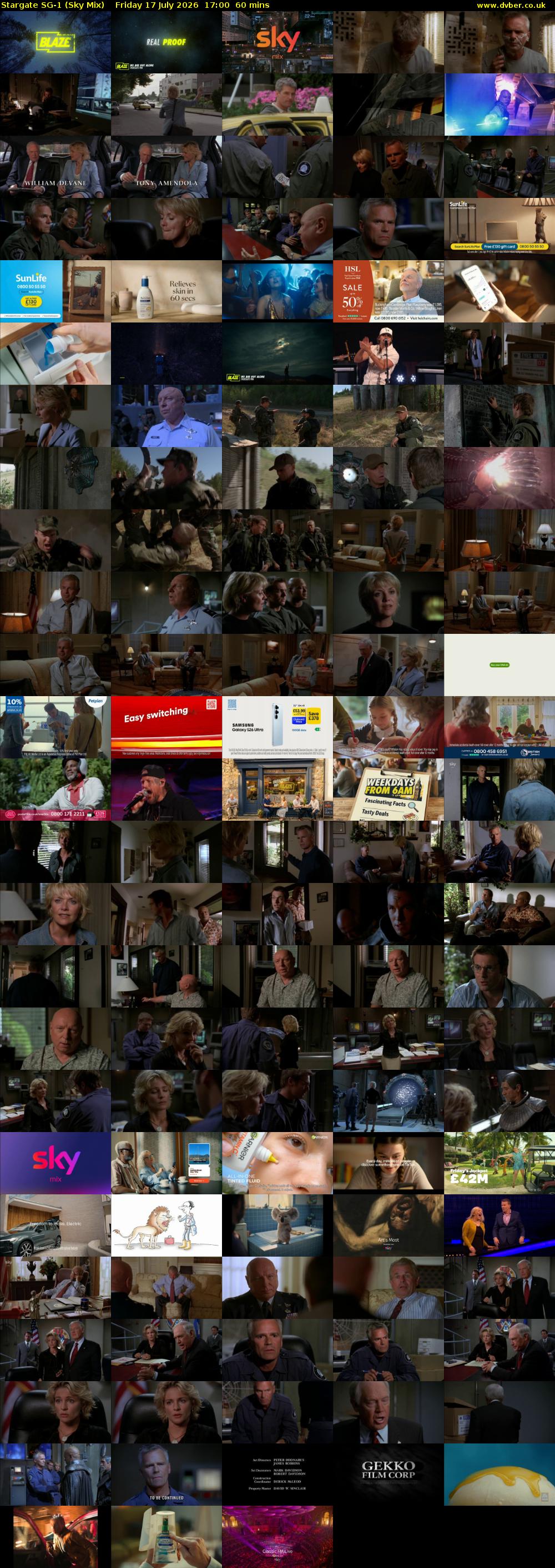Stargate Sg-1 (Sky Mix) Friday 17 July 2026 17:00 - 18:00