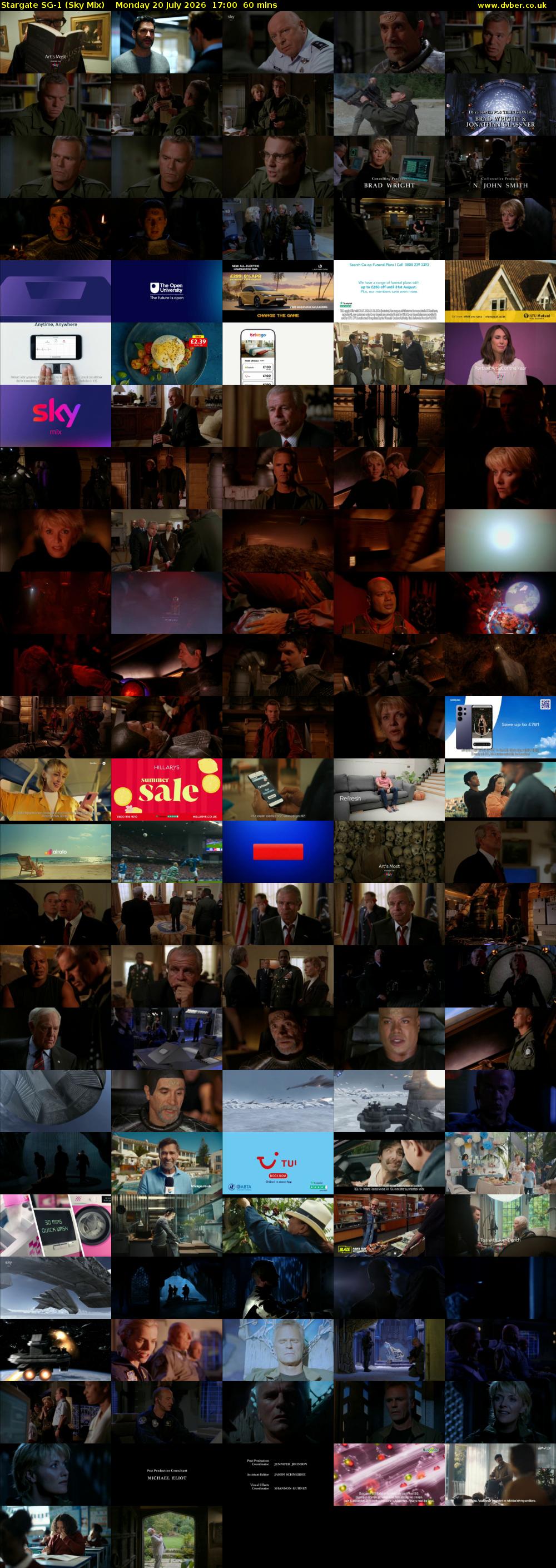 Stargate Sg-1 (Sky Mix) Monday 20 July 2026 17:00 - 18:00