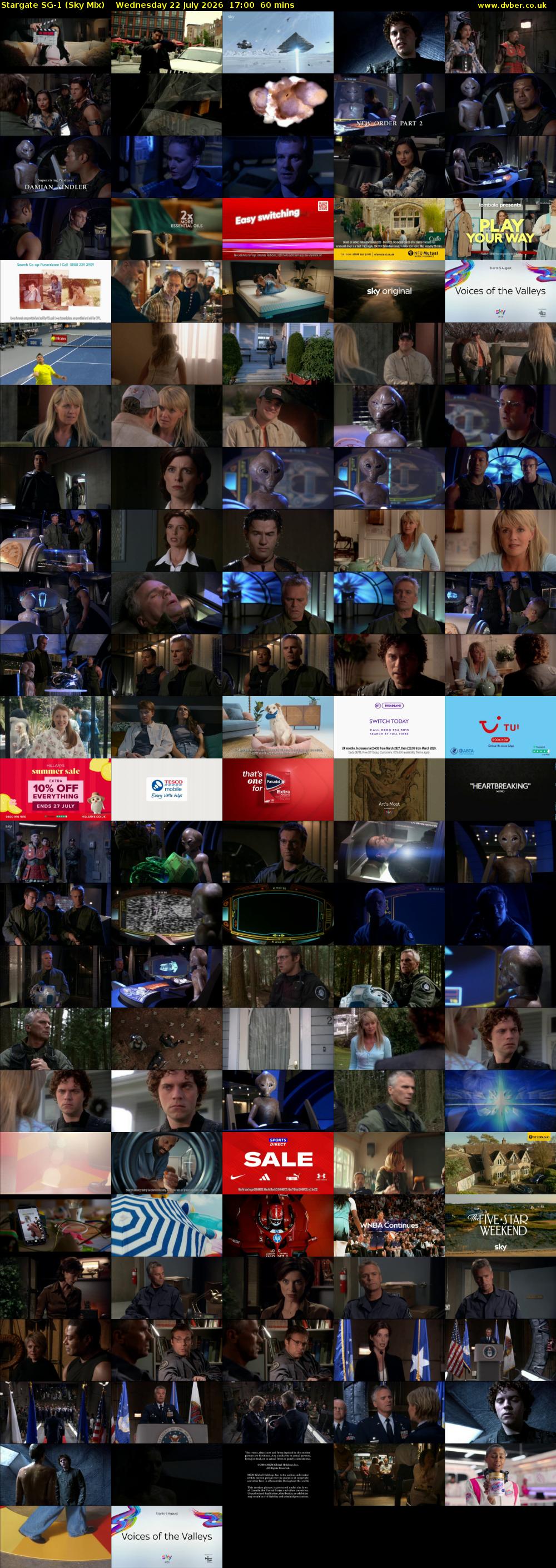 Stargate Sg-1 (Sky Mix) Wednesday 22 July 2026 17:00 - 18:00