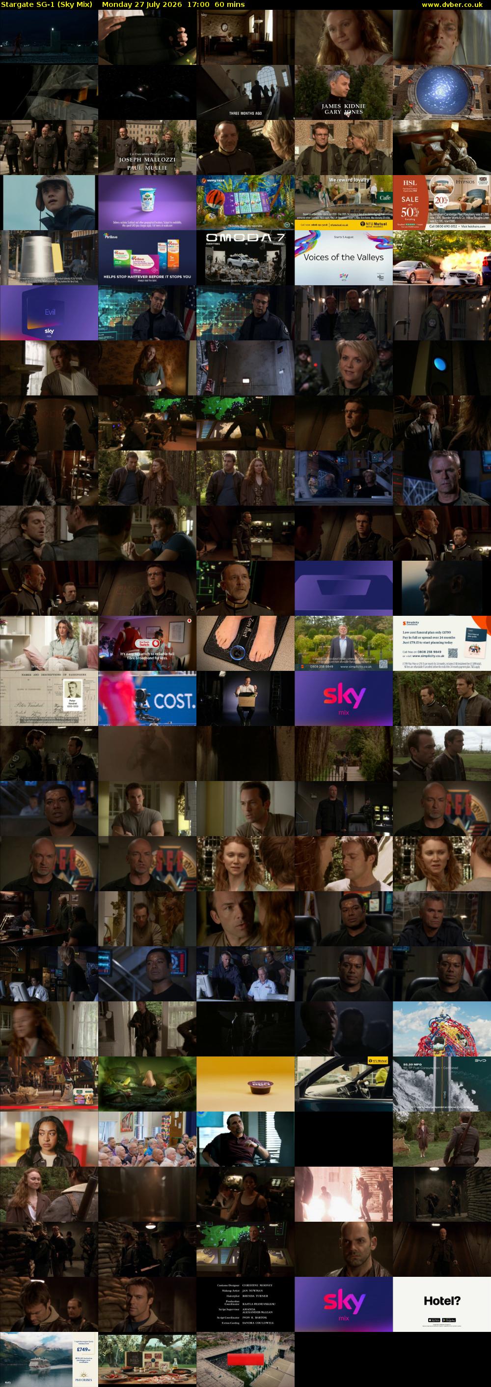 Stargate Sg-1 (Sky Mix) Monday 27 July 2026 17:00 - 18:00