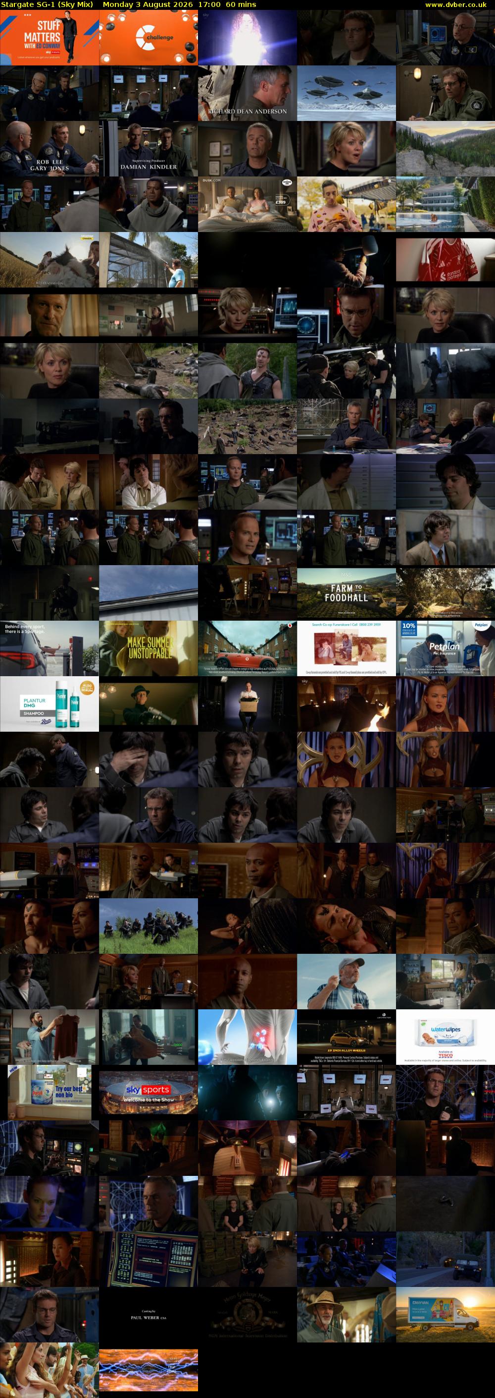 Stargate Sg-1 (Sky Mix) Monday 3 August 2026 17:00 - 18:00