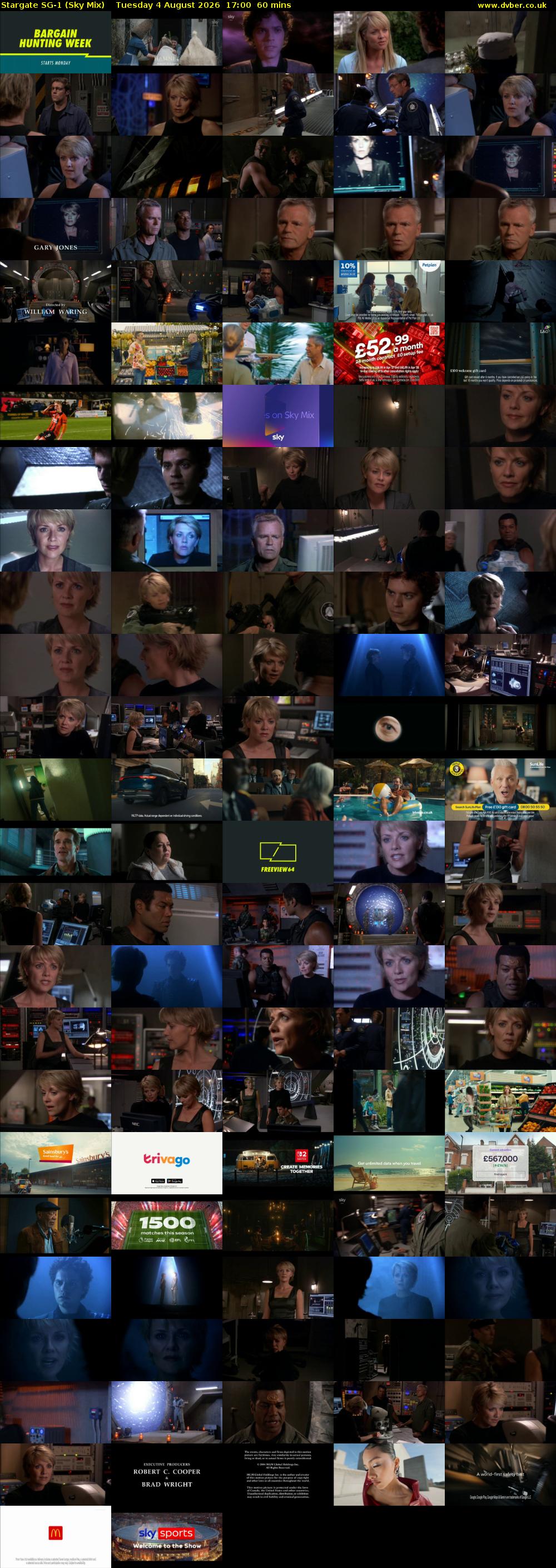Stargate Sg-1 (Sky Mix) Tuesday 4 August 2026 17:00 - 18:00