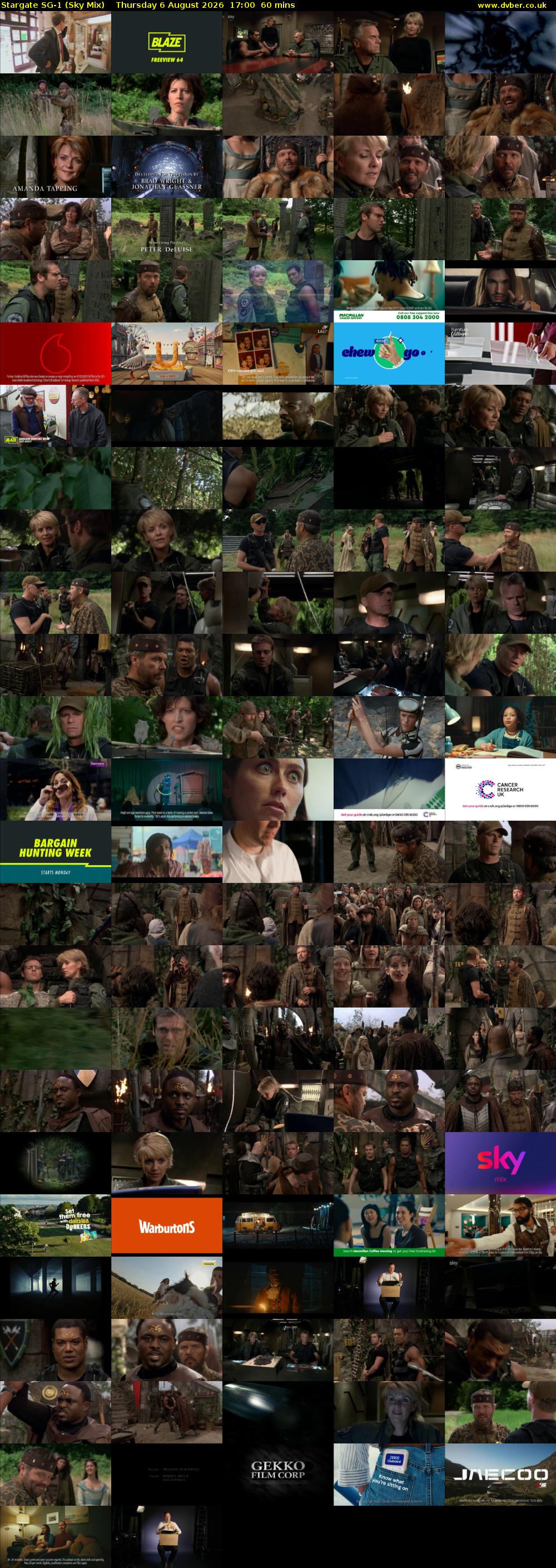 Stargate Sg-1 (Sky Mix) Thursday 6 August 2026 17:00 - 18:00