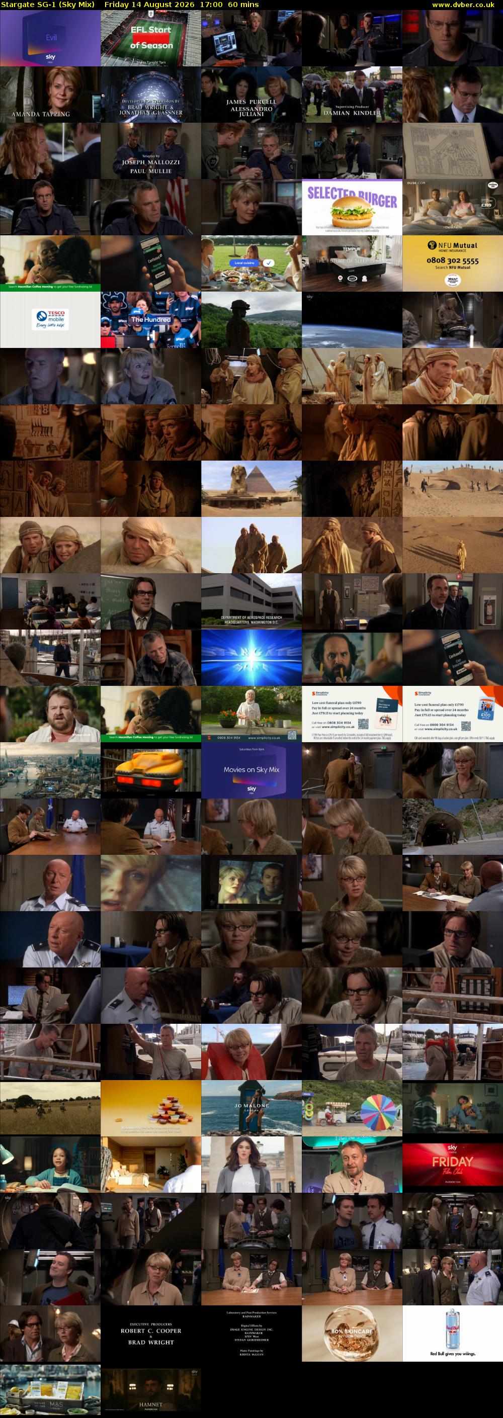 Stargate Sg-1 (Sky Mix) Friday 14 August 2026 17:00 - 18:00