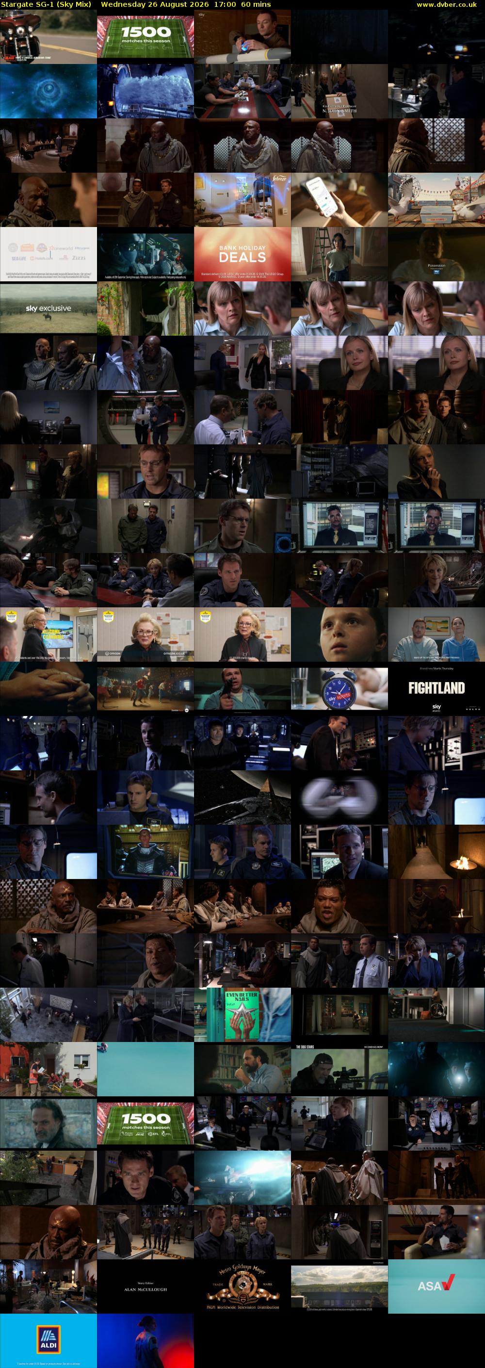 Stargate Sg-1 (Sky Mix) Wednesday 26 August 2026 17:00 - 18:00