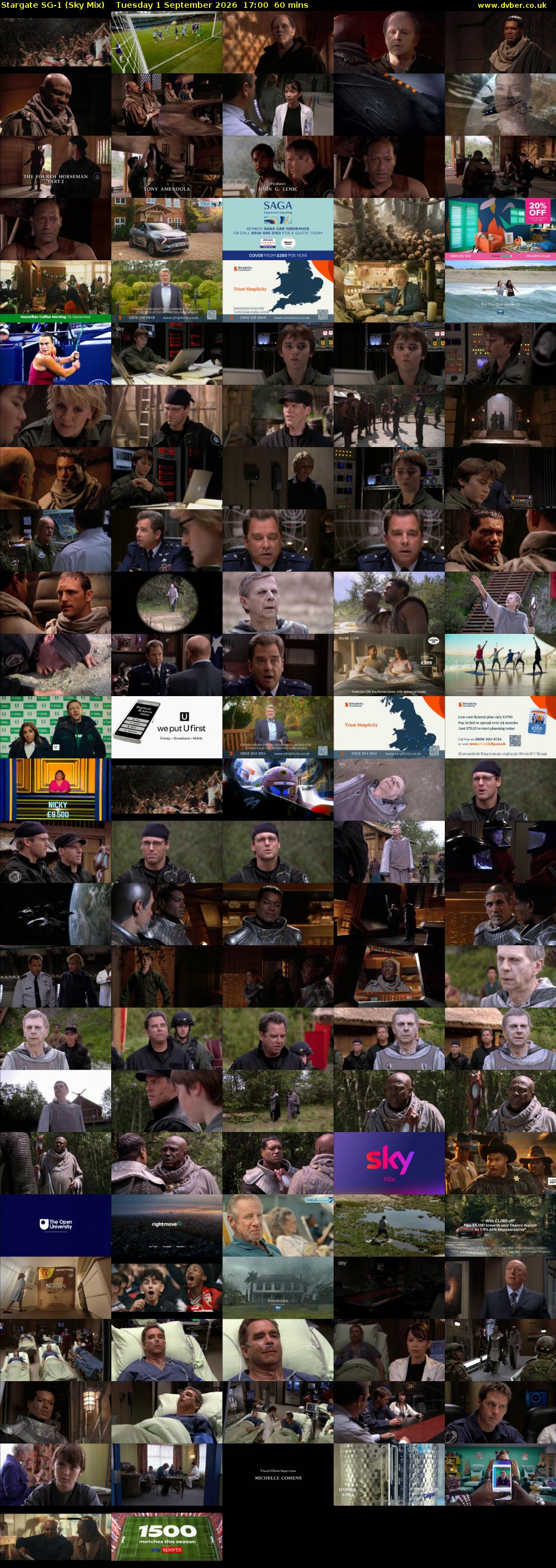 Stargate Sg-1 (Sky Mix) Tuesday 1 September 2026 17:00 - 18:00