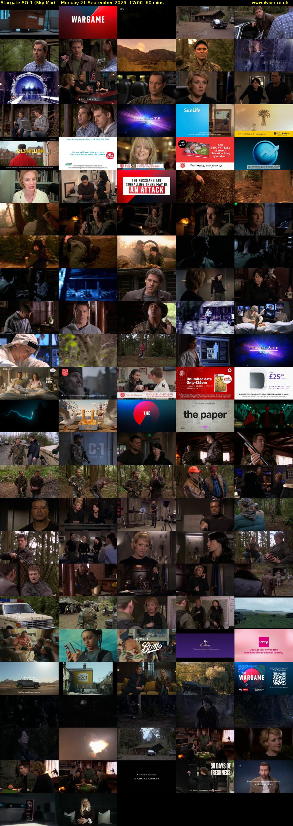 Stargate Sg-1 (Sky Mix) Monday 21 September 2026 17:00 - 18:00