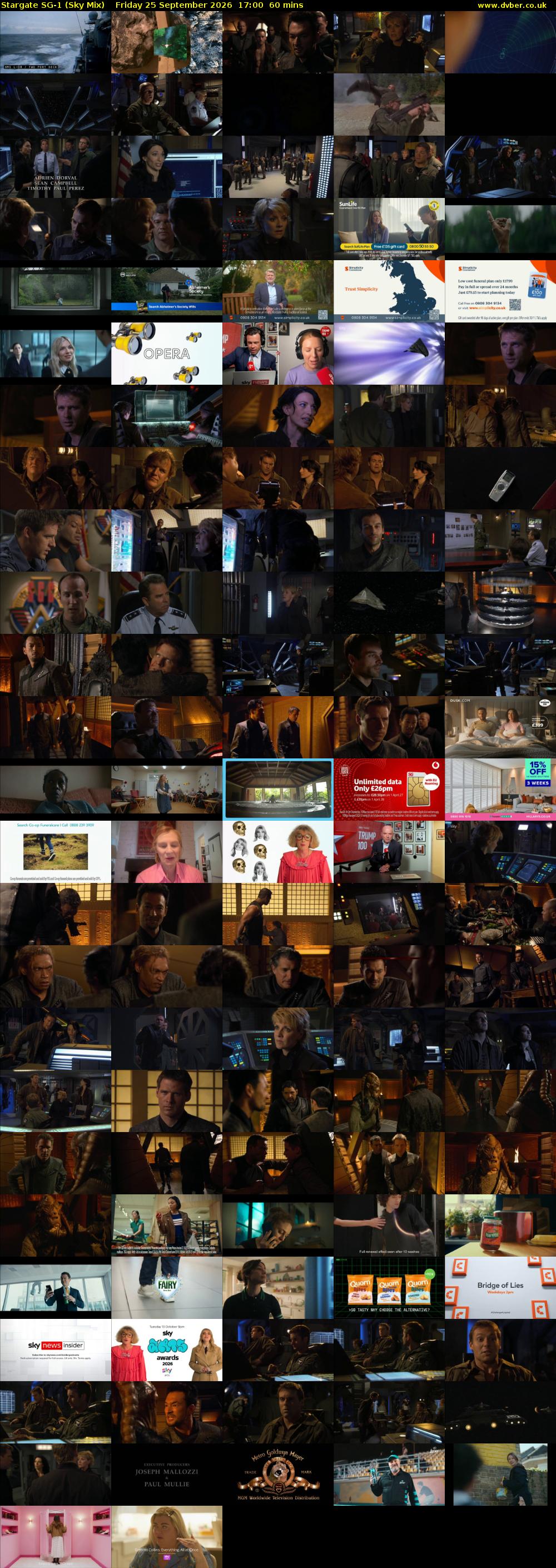Stargate Sg-1 (Sky Mix) Friday 25 September 2026 17:00 - 18:00