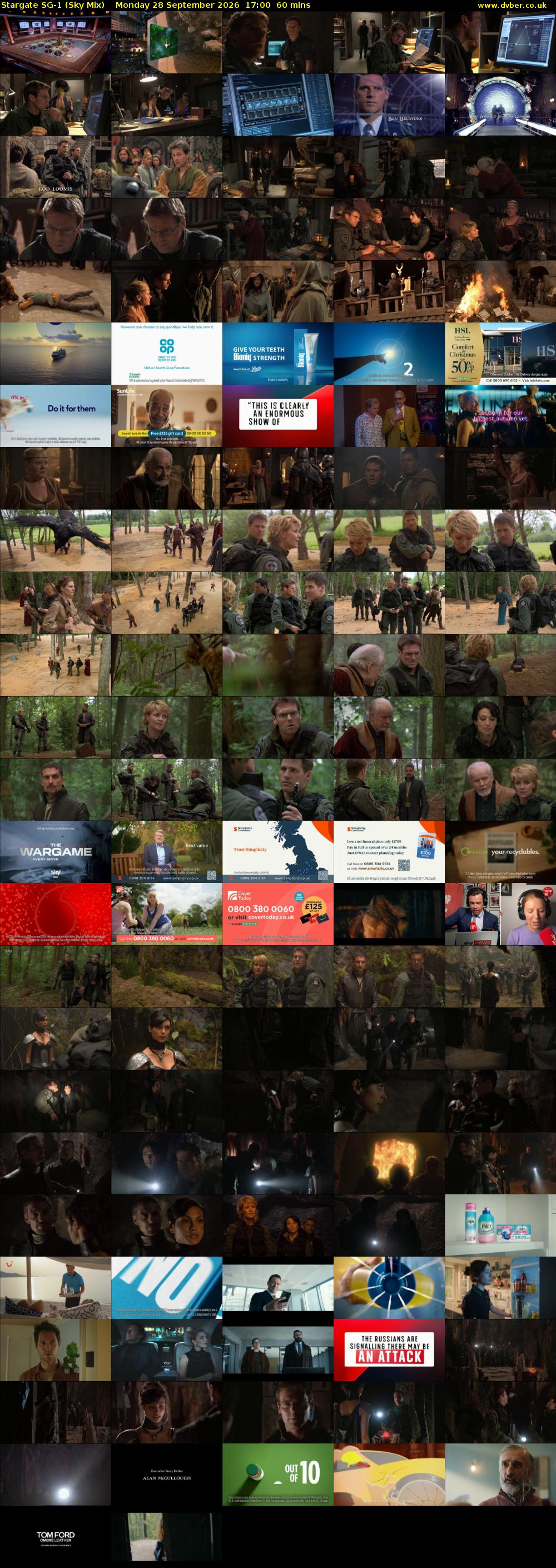 Stargate Sg-1 (Sky Mix) Monday 28 September 2026 17:00 - 18:00