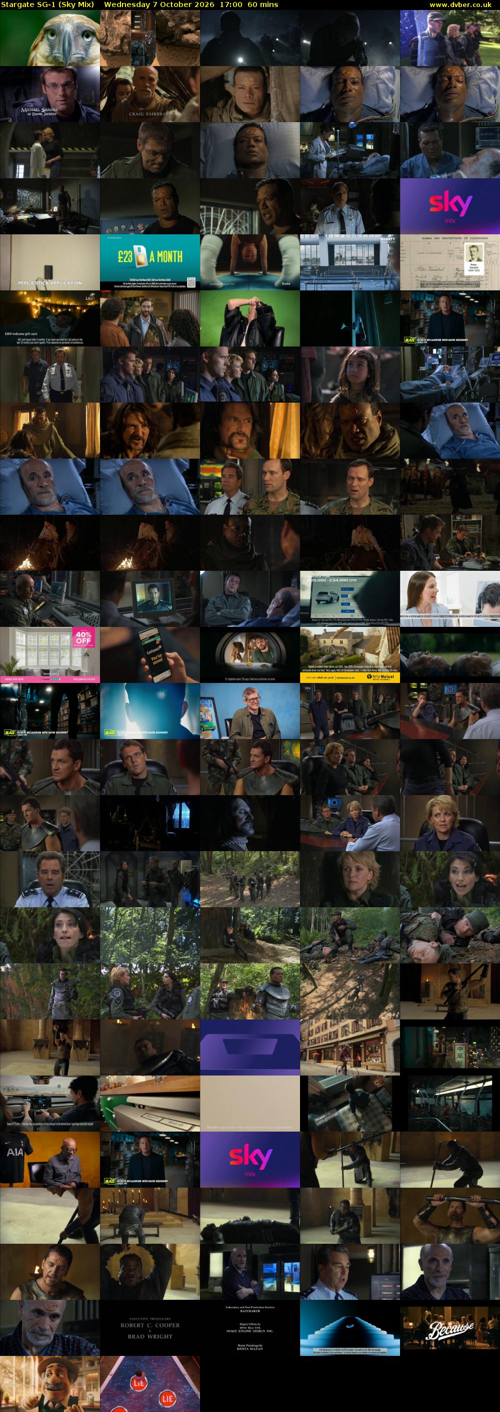Stargate Sg-1 (Sky Mix) Wednesday 7 October 2026 17:00 - 18:00