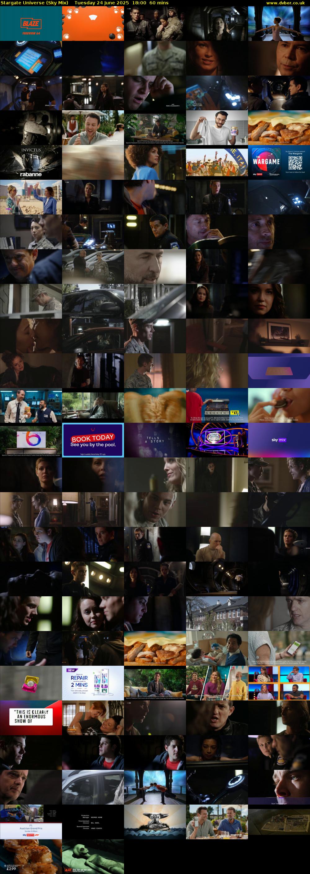 Stargate Universe (Sky Mix) Tuesday 24 June 2025 18:00 - 19:00