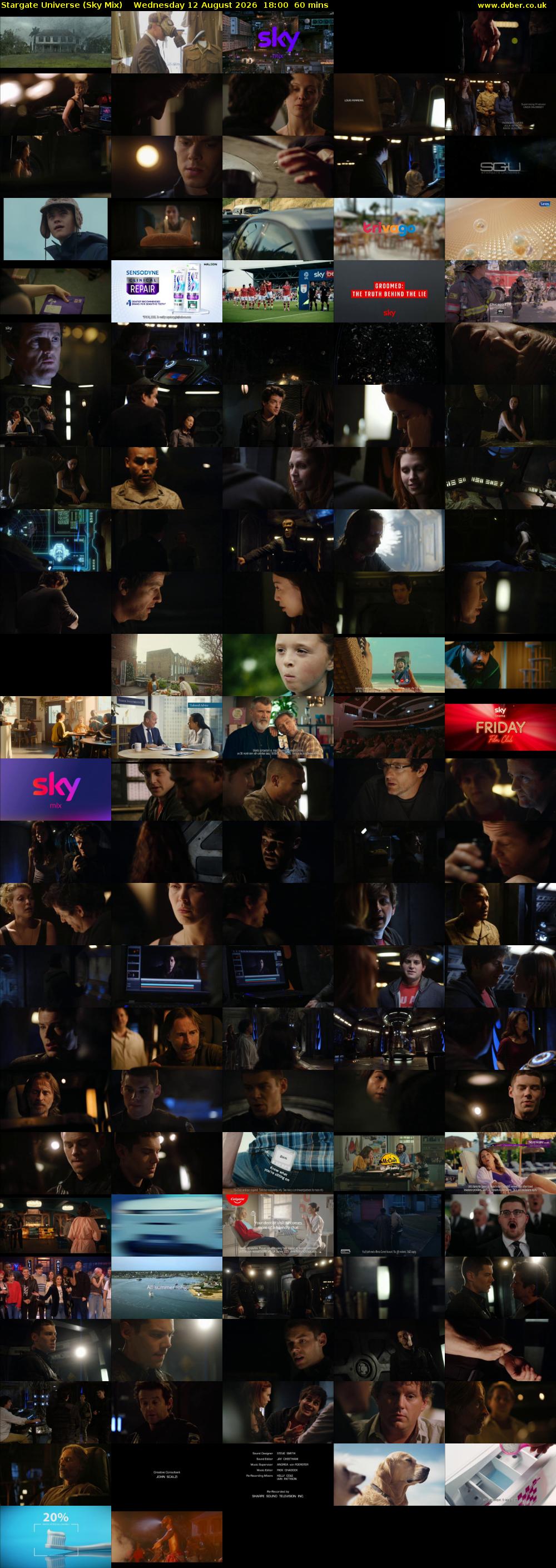 Stargate Universe (Sky Mix) Wednesday 12 August 2026 18:00 - 19:00