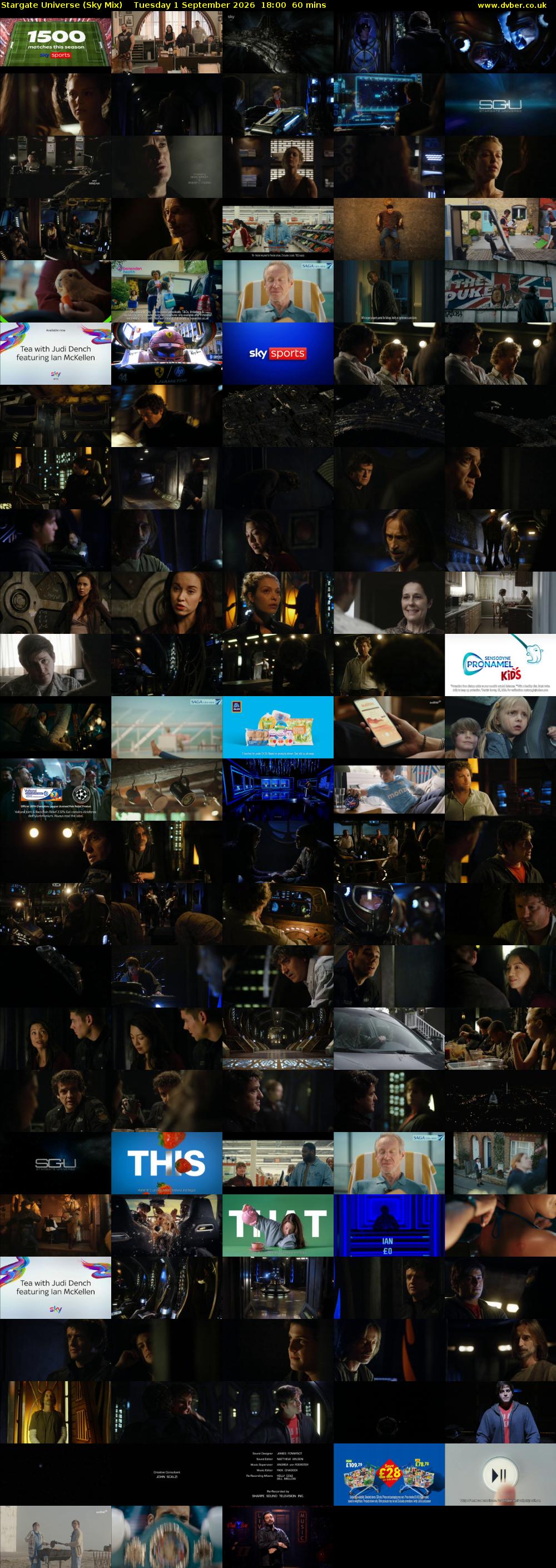 Stargate Universe (Sky Mix) Tuesday 1 September 2026 18:00 - 19:00