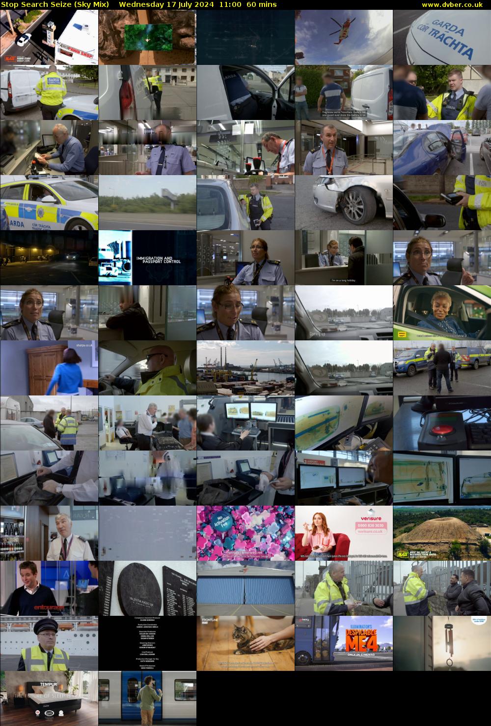 Stop Search Seize (Sky Mix) Wednesday 17 July 2024 11:00 - 12:00