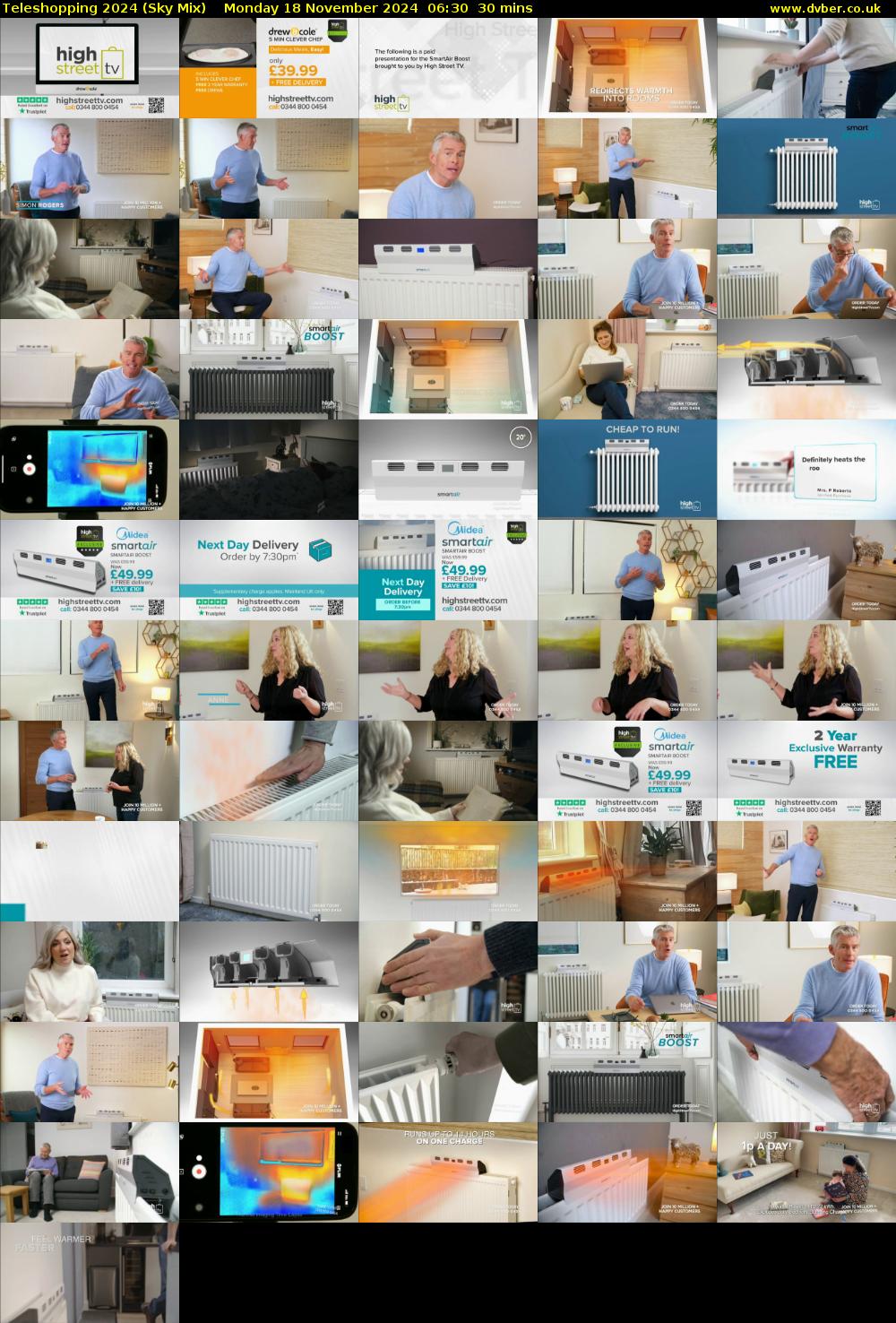 Teleshopping 2024 (Sky Mix) Monday 18 November 2024 06:30 - 07:00